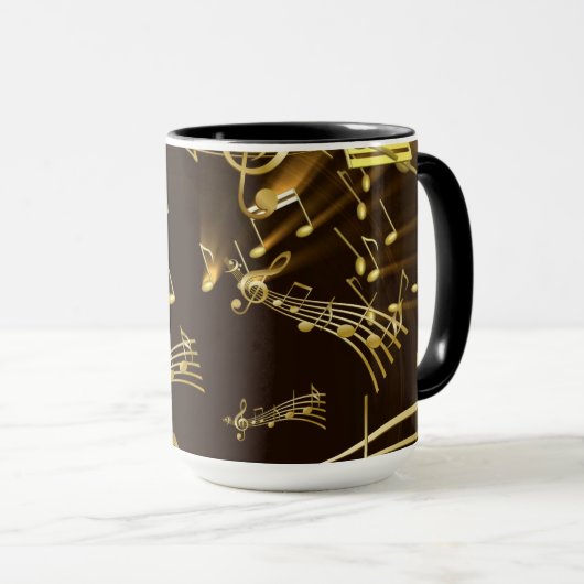 Moderne, stilvolle Goldene Notizen Tasse (VorderseiteRechts)
