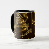 Moderne, stilvolle Goldene Notizen Tasse (Vorderseite Links)