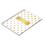 Moderne stilvolle GoldGlitzer-Polka-Punkte Notizblock (Linke Seite)