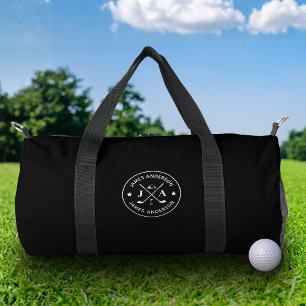Moderne stilvolle Golfer-Monogramm & Name personal Duffle Bag
