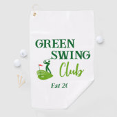 Moderne stilvolle Golfer-Monogramm & Name personal Golfhandtuch (Insitu)
