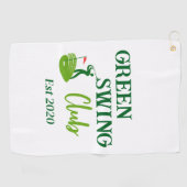 Moderne stilvolle Golfer-Monogramm & Name personal Golfhandtuch (Horizontal)