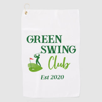Moderne stilvolle Golfer-Monogramm & Name personal Golfhandtuch
