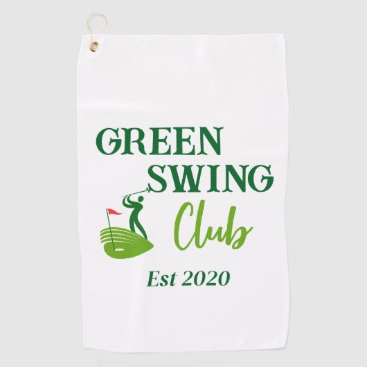 Moderne stilvolle Golfer-Monogramm & Name personal Golfhandtuch (Vorderseite)
