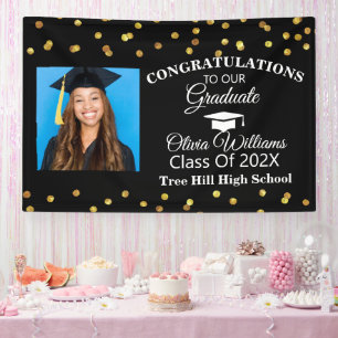 Moderne, stilvolle Graduate Foto Graduate Party Banner