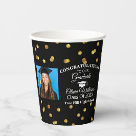 Moderne, stilvolle Graduate Foto Graduate Party Pappbecher
