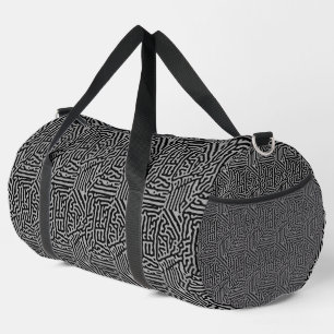 Moderne, stilvolle Gray & Black Classic Duffle Bag