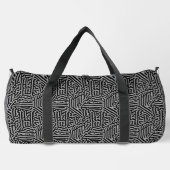 Moderne, stilvolle Gray & Black Classic Duffle Bag (Rückseite)