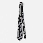 Moderne, stilvolle Gray & Black Classic Krawatte (Vorderseite)