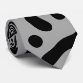 Moderne, stilvolle Gray & Black Classic Krawatte (Gerollt)