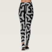 Moderne, stilvolle Gray & Black Classic Leggings (Rückseite)