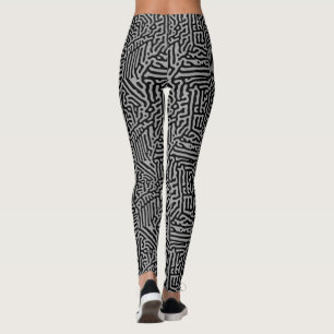 Moderne, stilvolle Gray & Black Classic Leggings