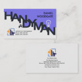 Moderne, stilvolle Handyman Signage Zuhause Constr Visitenkarte (Vorne/Hinten)
