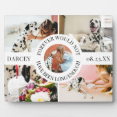 Moderne stilvolle Haustier-Erinnerung FotoCollage Fotoplatte (Vorderseite)