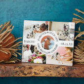 Moderne stilvolle Haustier-Erinnerung FotoCollage Fotoplatte (Seite)