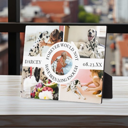 Moderne stilvolle Haustier-Erinnerung FotoCollage Fotoplatte