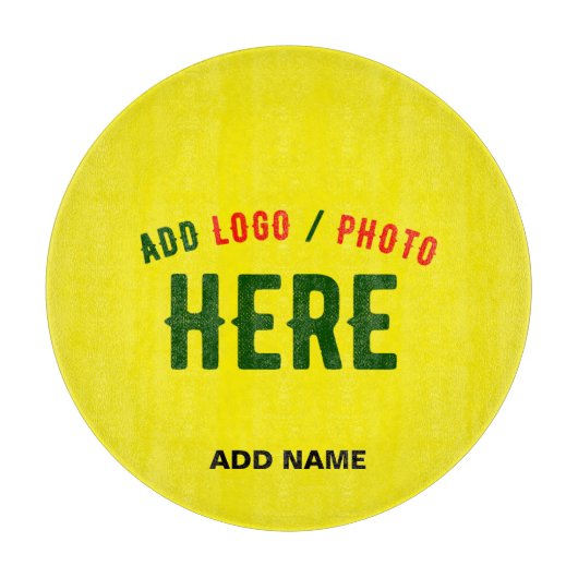 MODERNE, STILVOLLE, HELLE GELBEN-ÜBERPRÜFTE MARKE SCHNEIDEBRETT (Vorderseite)