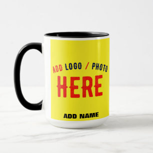 MODERNE, STILVOLLE, HELLE GELBEN-ÜBERPRÜFTE MARKE TASSE