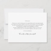 Moderne, stilvolle Hochzeit 3 Fotos Vielen Dank Mitteilungskarte (Rückseite)