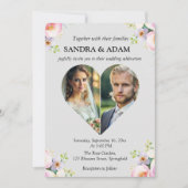 Moderne, stilvolle Hochzeit im Foto Einladung (Vorderseite)