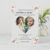 Moderne, stilvolle Hochzeit im Foto Einladung (Stehend Vorderseite)