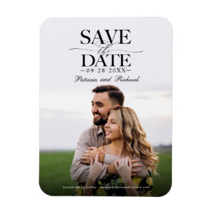 Moderne stilvolle Hochzeit Merken Sie sich das Dat Magnet
