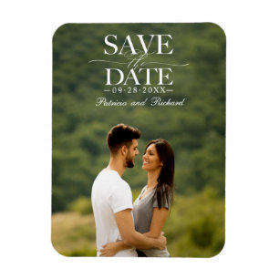 Moderne stilvolle Hochzeit Merken Sie sich den Ter Magnet
