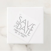 Moderne, stilvolle Hochzeit retten das Datum Geschenkanhänger (Beispiel)