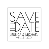 Moderne, stilvolle Hochzeit retten das Datum Gummistempel (Prägung)