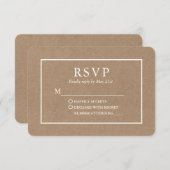 Moderne, stilvolle Hochzeit RSVP Karte (Vorne/Hinten)