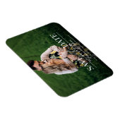 Moderne, stilvolle Hochzeit spart das Date-Foto Magnet (Rechte Seite)