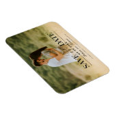 Moderne, stilvolle Hochzeit spart das Date-Foto Magnet (Rechte Seite)