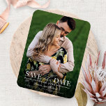 Moderne, stilvolle Hochzeit spart das Date-Foto Magnet<br><div class="desc">Moderne,  stilvolle Hochzeit spart das Date Foto Magnet</div>