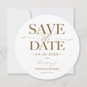 Moderne, stilvolle Hochzeit spart das Date Non Fot Einladung (Vorderseite)