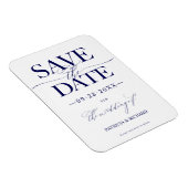 Moderne, stilvolle Hochzeit spart das Date Non Fot Magnet (Rechte Seite)