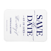 Moderne, stilvolle Hochzeit spart das Date Non Fot Magnet (Horizontal)