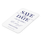 Moderne, stilvolle Hochzeit spart das Date Non Fot Magnet (Linke Seite)