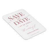 Moderne, stilvolle Hochzeit spart das Date Non Fot Magnet (Rechte Seite)