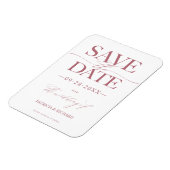 Moderne, stilvolle Hochzeit spart das Date Non Fot Magnet (Linke Seite)