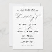 Moderne stilvolle Hochzeitseinladung Einladung (Vorderseite)