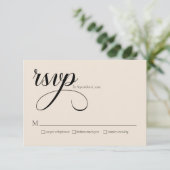 Moderne stilvolle Hochzeitseinlage mit QR-Code RSVP Karte (Stehend Vorderseite)