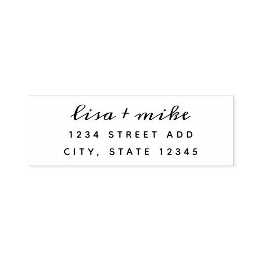 Moderne, stilvolle Hochzeitstil-Rücksendeadresse Permastempel (Design)