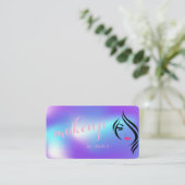 Moderne, stilvolle holografische Silhouette Visitenkarte (Stehend Vorderseite)