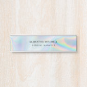 Moderne, stilvolle Holographic Business Employees Türschild (Vorderseite )