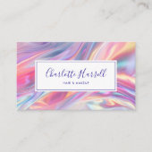 Moderne, stilvolle Holographic Script Business Car Visitenkarte (Vorderseite)