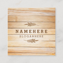 Moderne stilvolle hölzerne quadratische visitenkarte