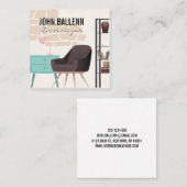 moderne, stilvolle Inneneinrichtung Business Card Quadratische Visitenkarte (Vorne/Hinten)