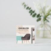 moderne, stilvolle Inneneinrichtung Business Card Quadratische Visitenkarte (Stehend Vorderseite)