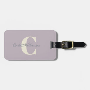 Moderne stilvolle Kalligrafie Mit Monogramm Dusty Gepäckanhänger