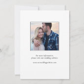 Moderne stilvolle Kalligrafie-Script-Foto-Hochzeit Save The Date (Rückseite)